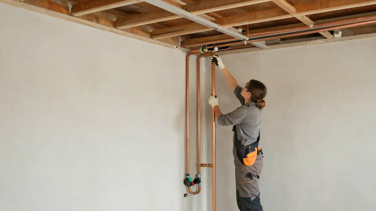 Permit and Inspection Coordination in Baldwin Park, California: repipe specialist standing with an inspector, both looking